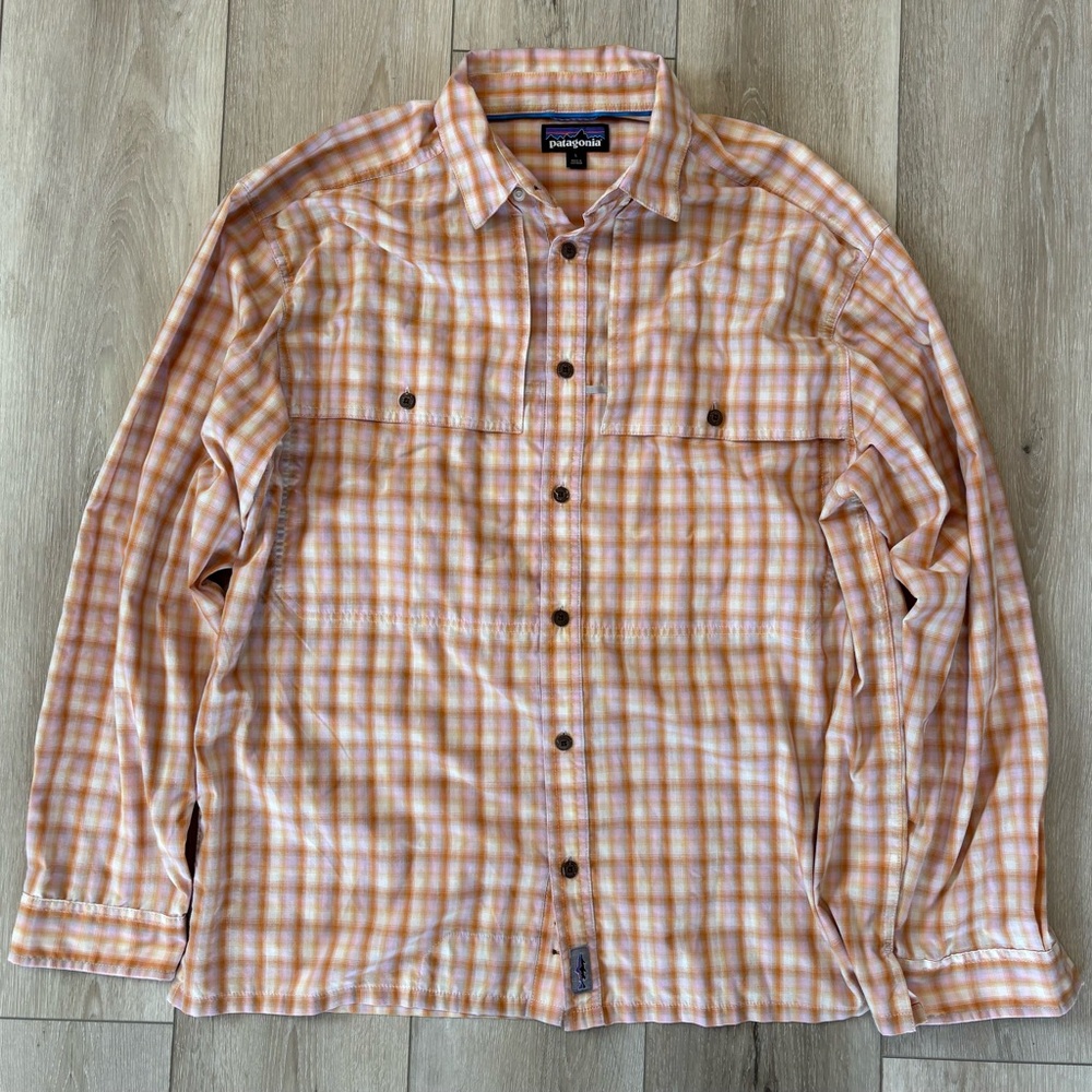 Sz Large Patagonia Long Sleeve Island Hopper Technical Fishing Shirt